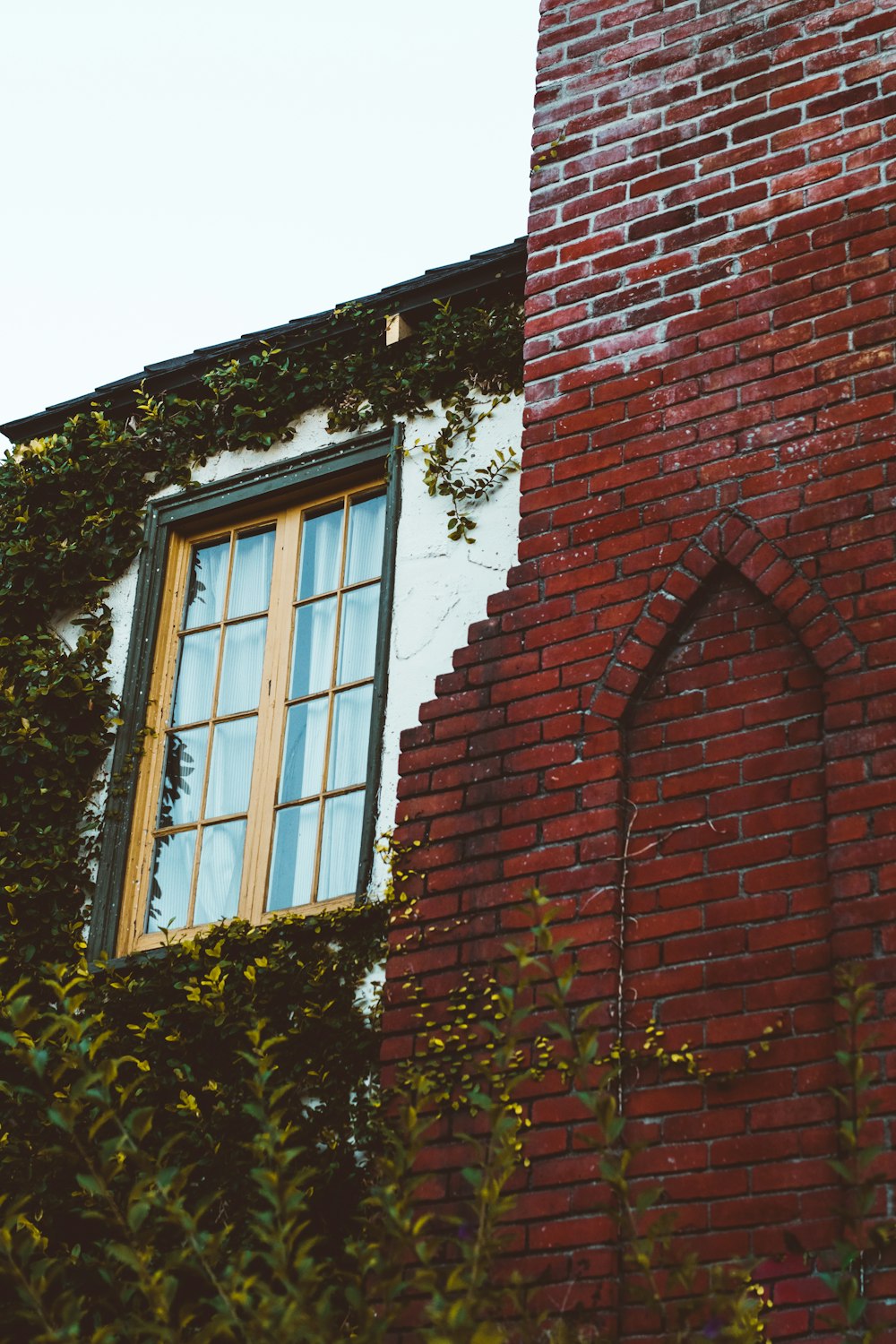 brown concrete brick house