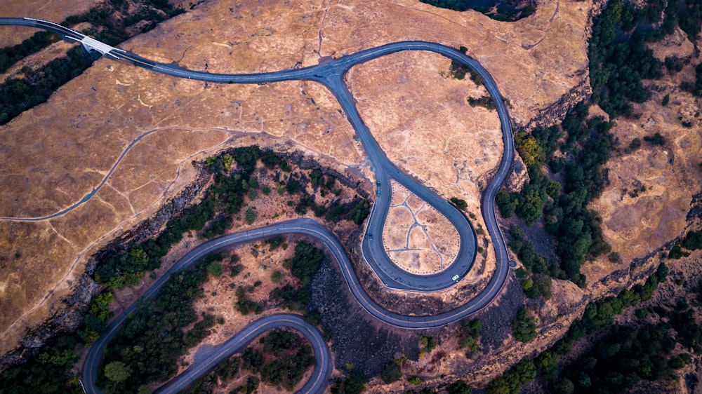 aerial photograph of road during daytime