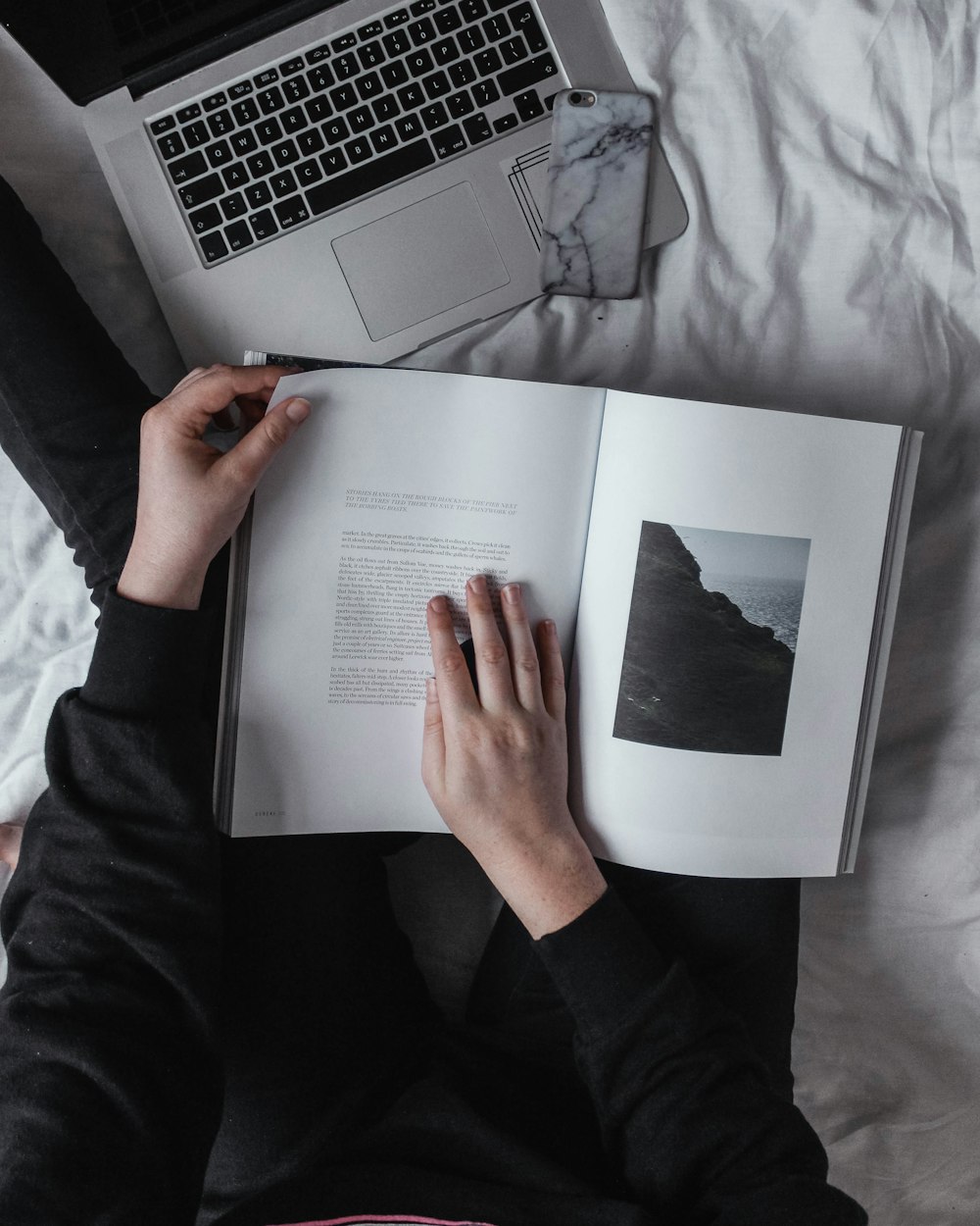 person holding book