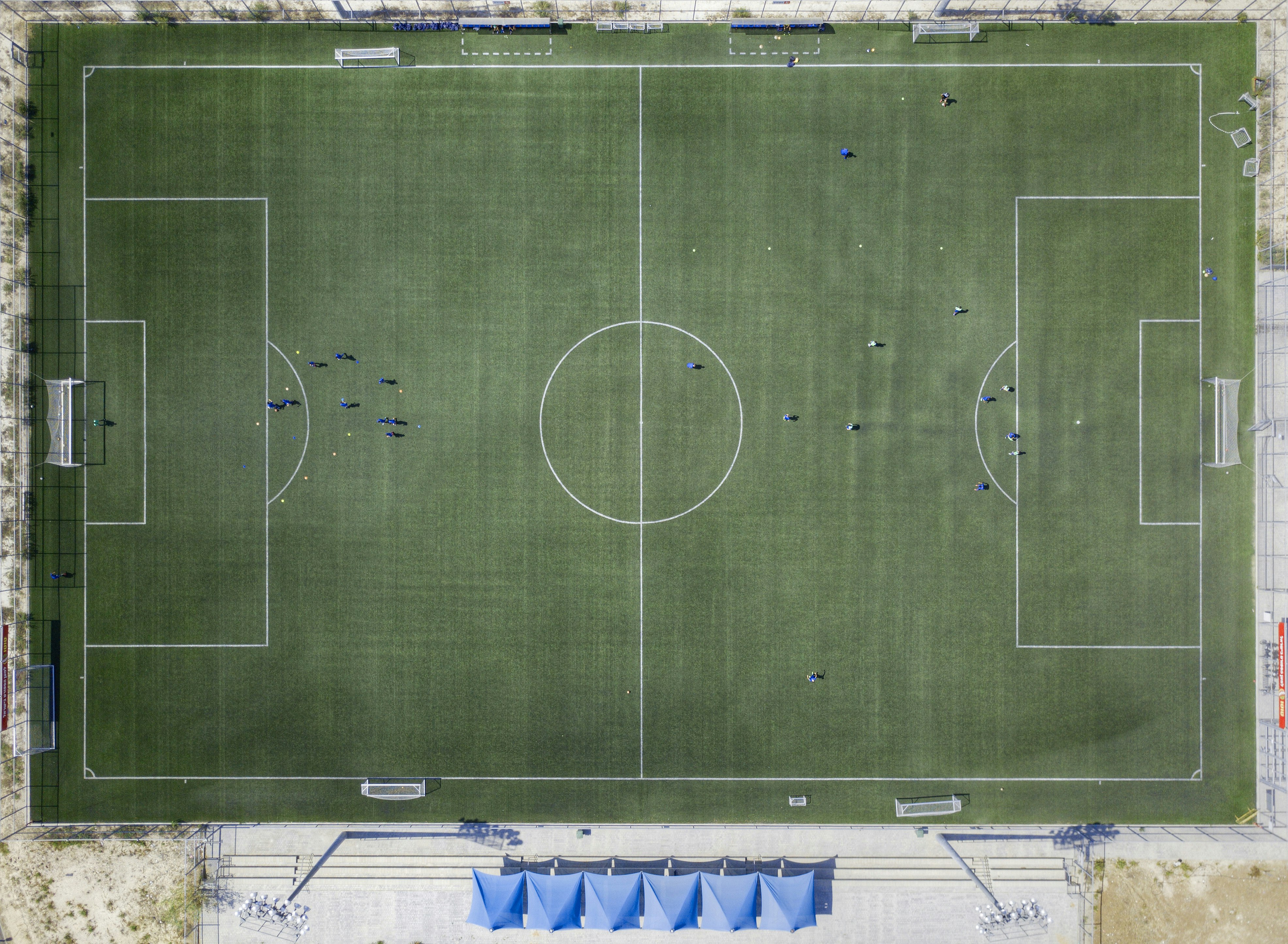 aerial view photo of sports field