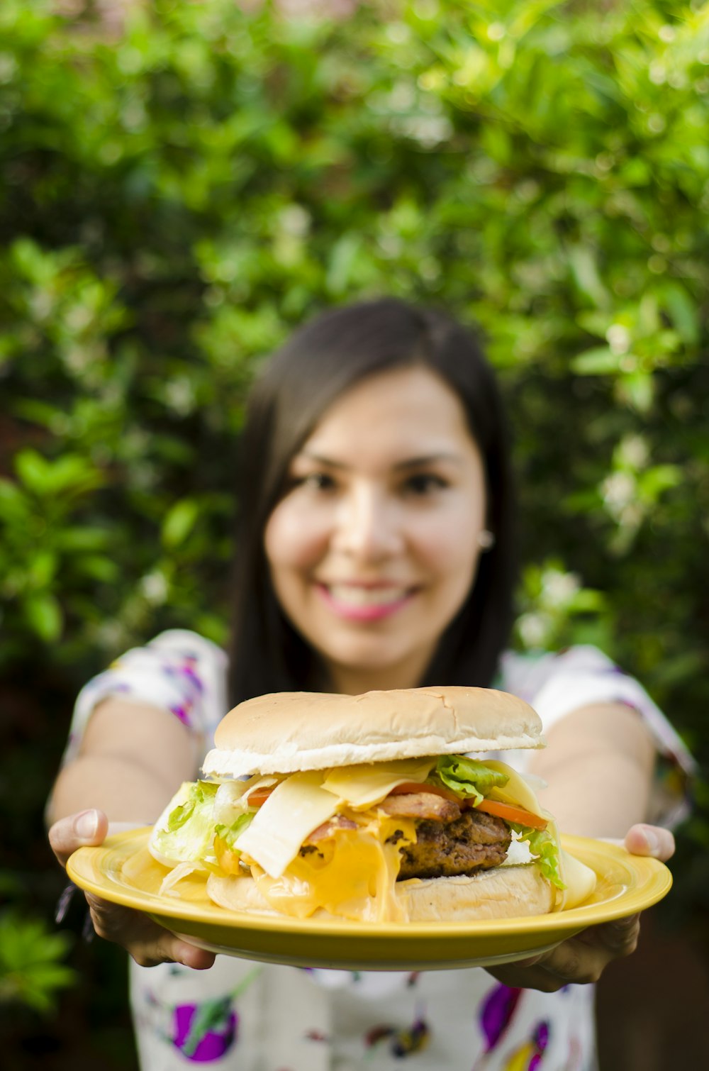 Plato de hamburguesa