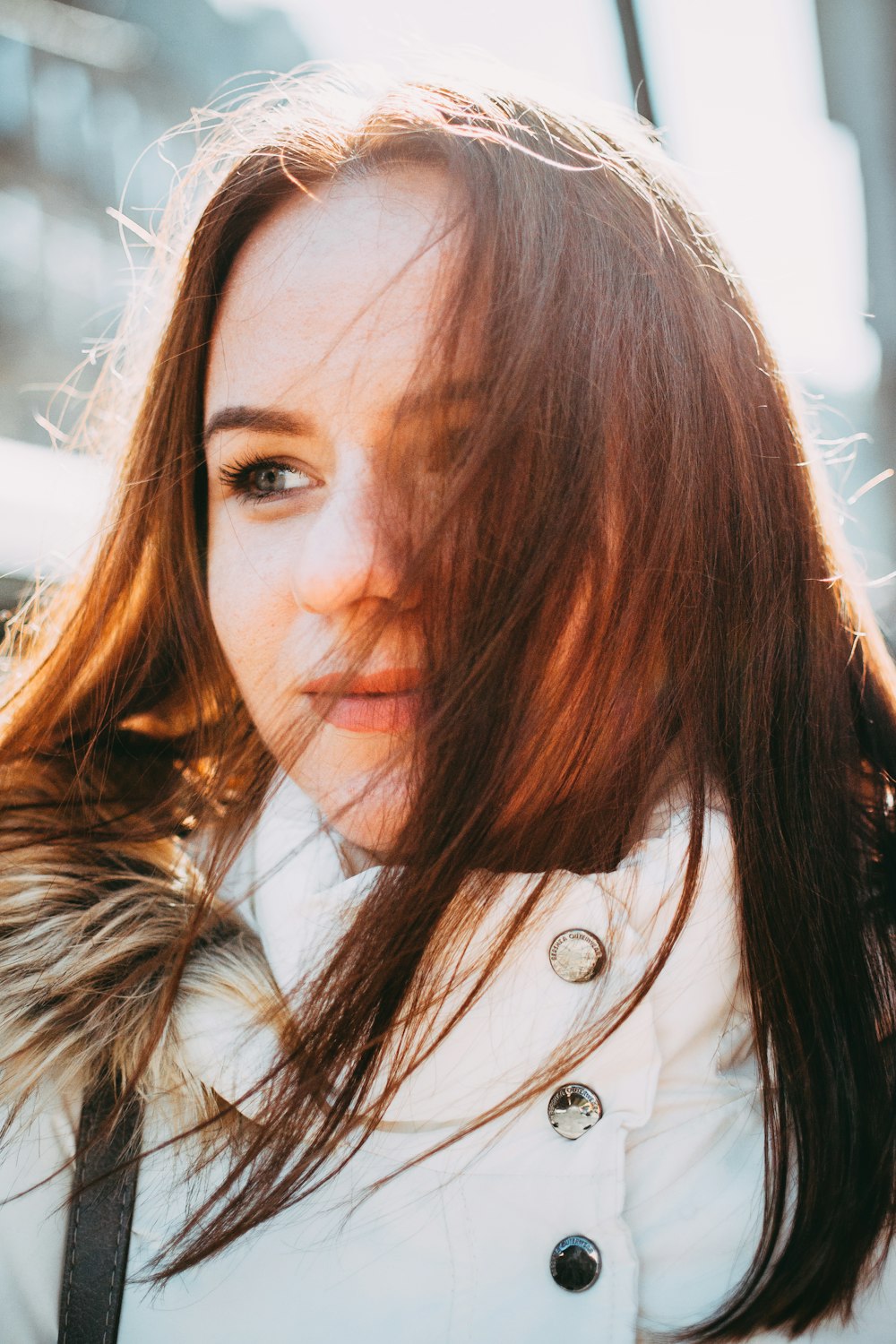 woman wearing white coat