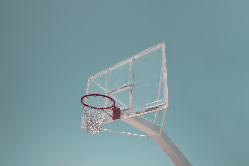 white basketball system