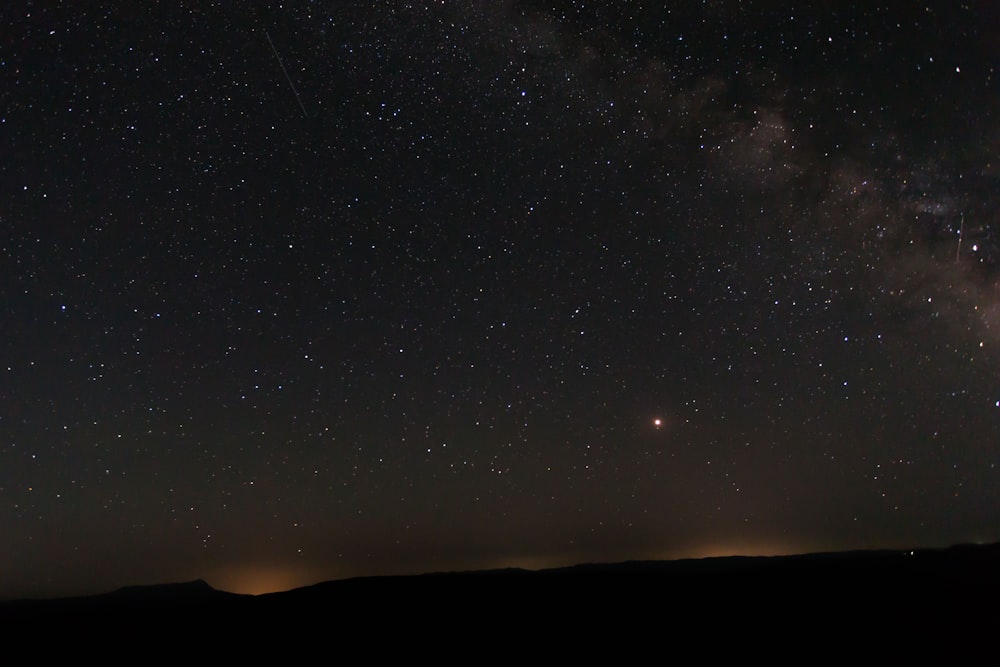 lights under clear night sky