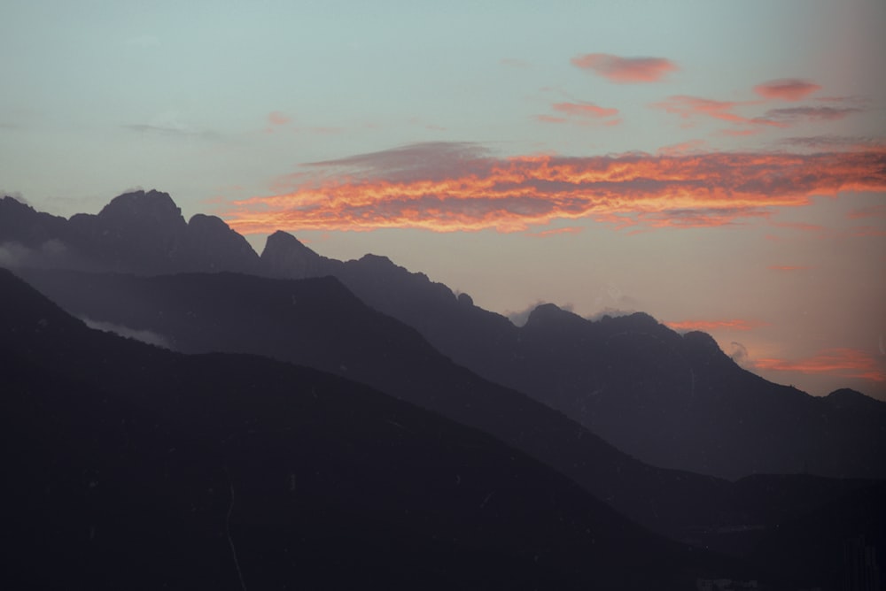 grey mountain during golden hour