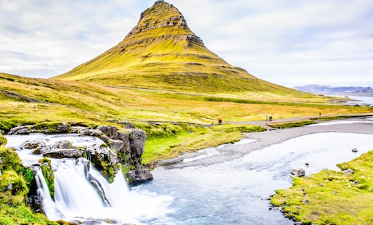 landscape photography of waterfalls in Kirkjufell Mountain Iceland