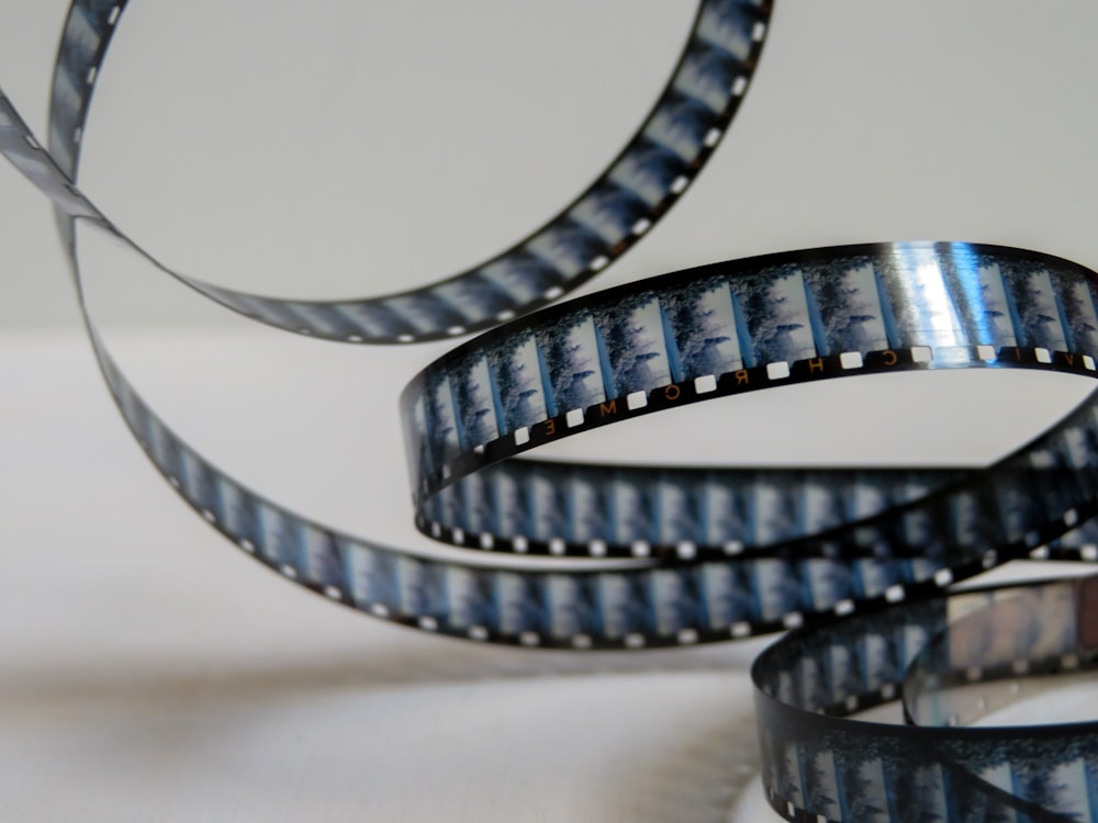 black and blue camera film