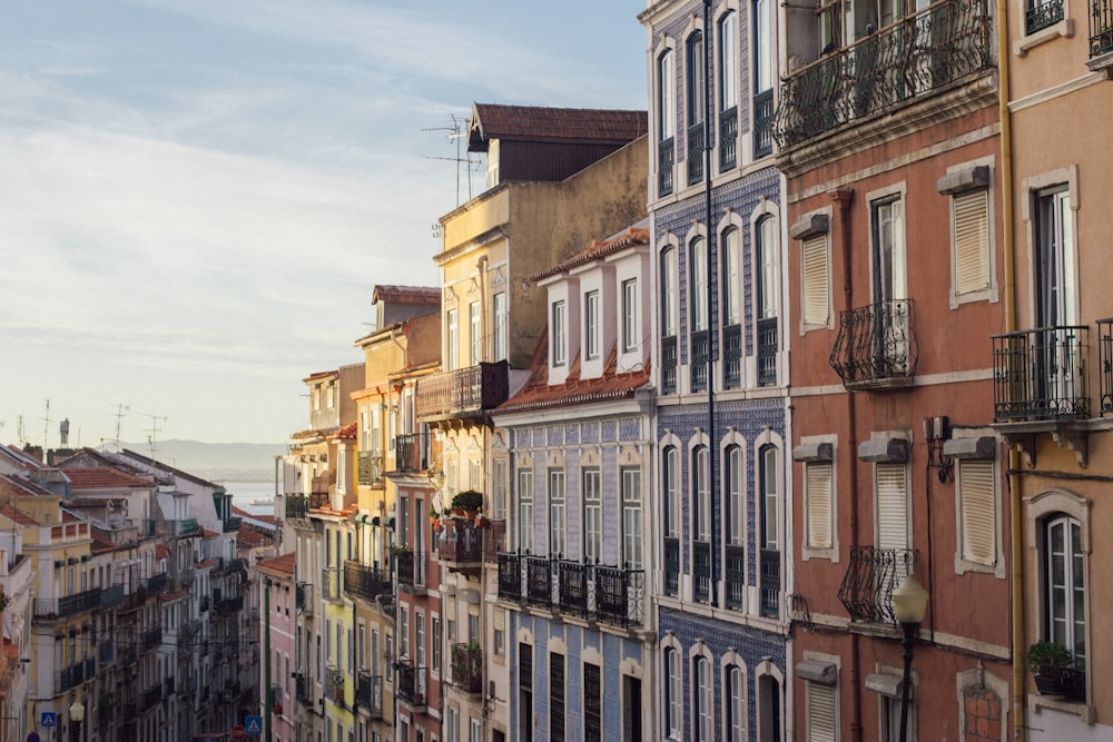 assorted-color painted buildings