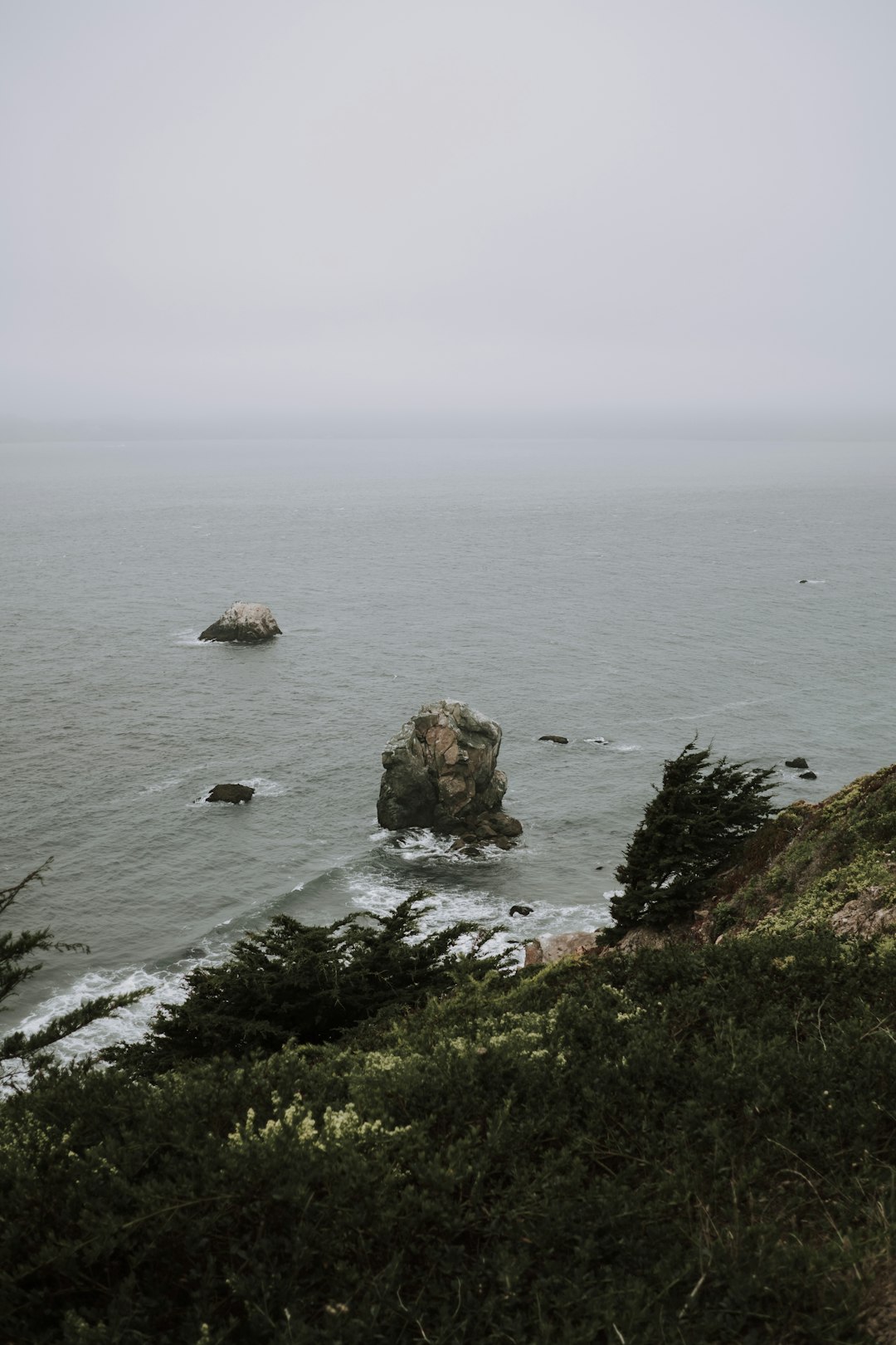 rock formation on water