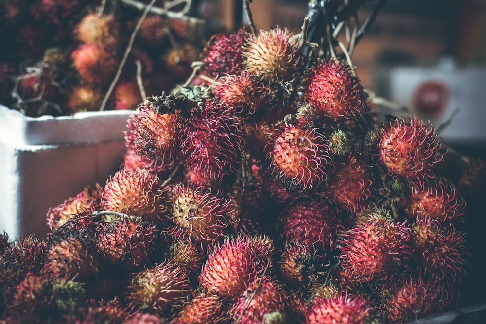 pile of rambutan fruit