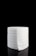 A single roll of white toilet paper centered against a black background, slightly reflecting the surface it's placed on.