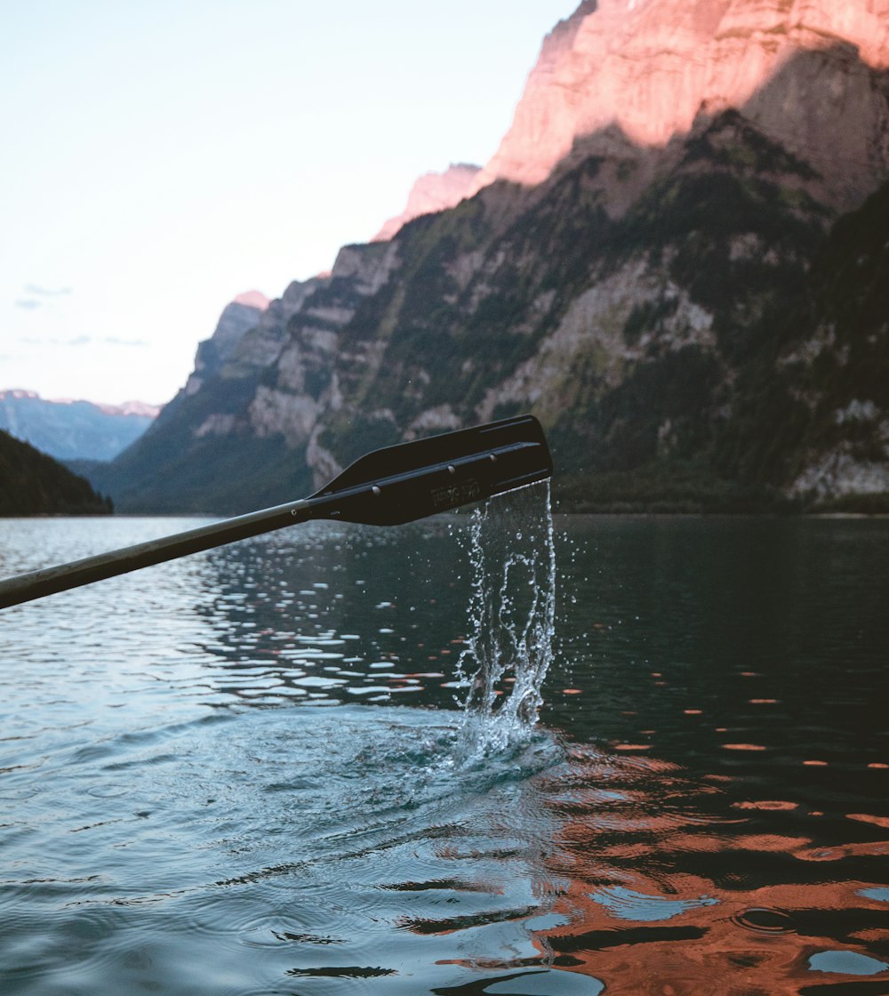 brown wooden paddle