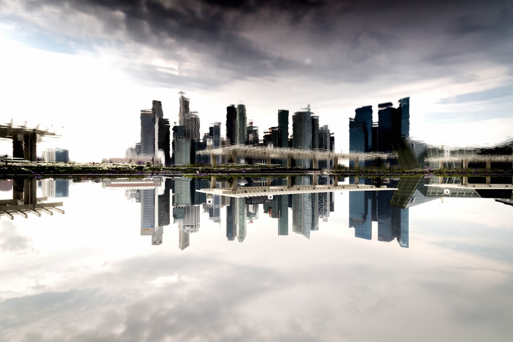 landscape photography of high-rise building near body of water