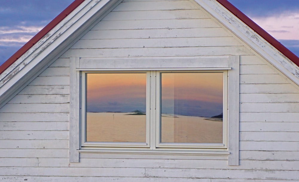 white wooden window