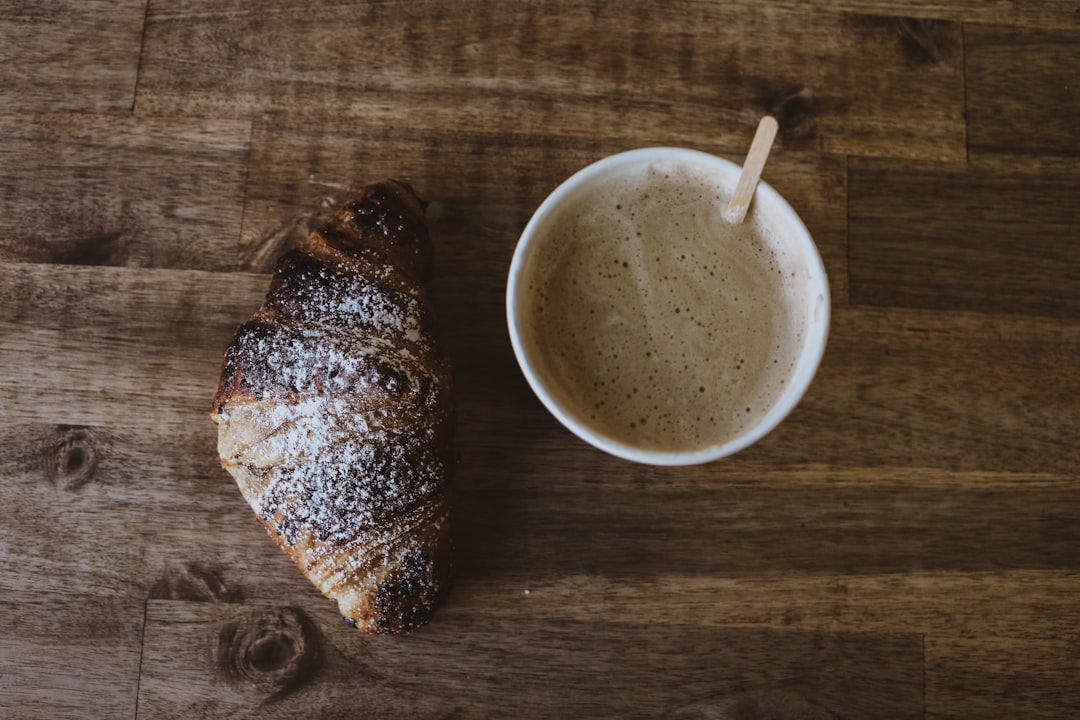 croissant and beverage