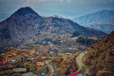 aerial photo of mountain roads during daytime pakistan google meet background