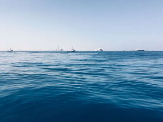 body of water under blue sky in Ain Sokhna Egypt