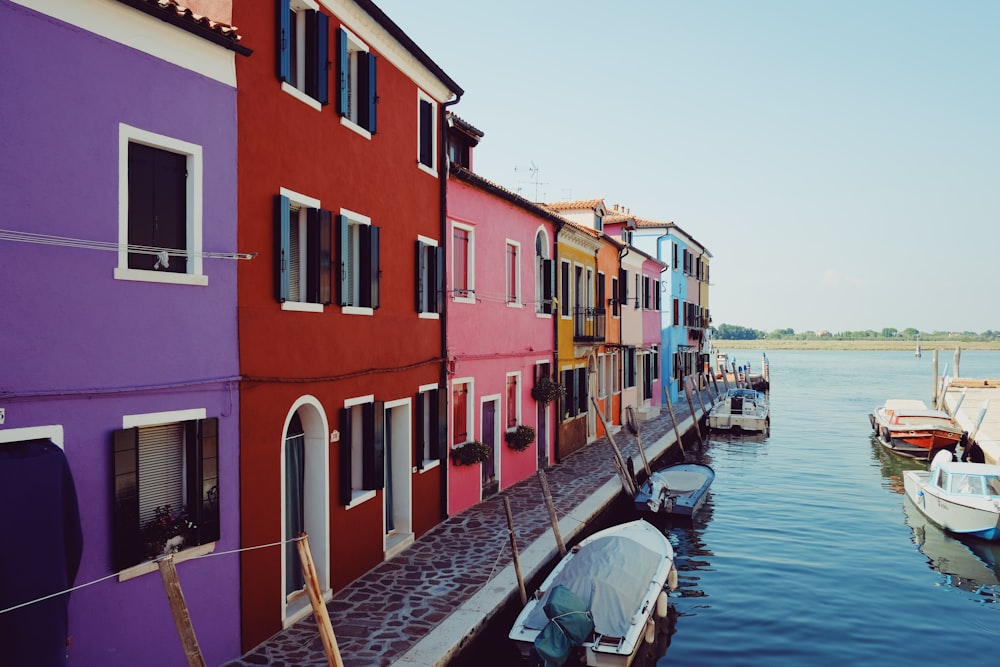 assorted-color house beside dock