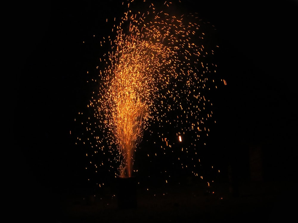 orange fireworks