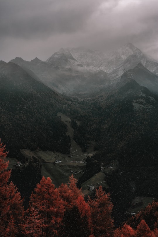 mountain covered with fog during daytime in Rieserferner-Ahrn Nature Park Italy