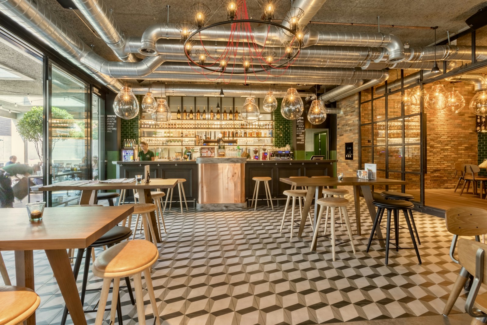 interior of modern restaurant
