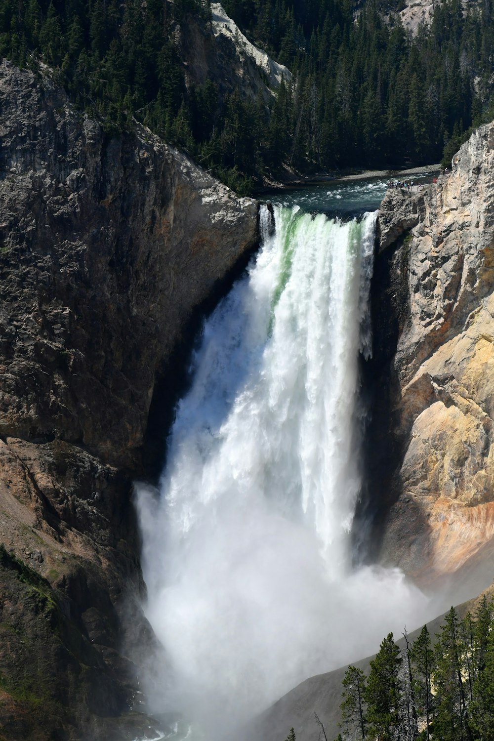 Gros plan sur les chutes d’eau