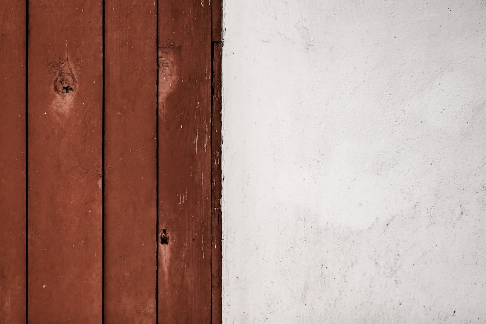 closed brown wooden door