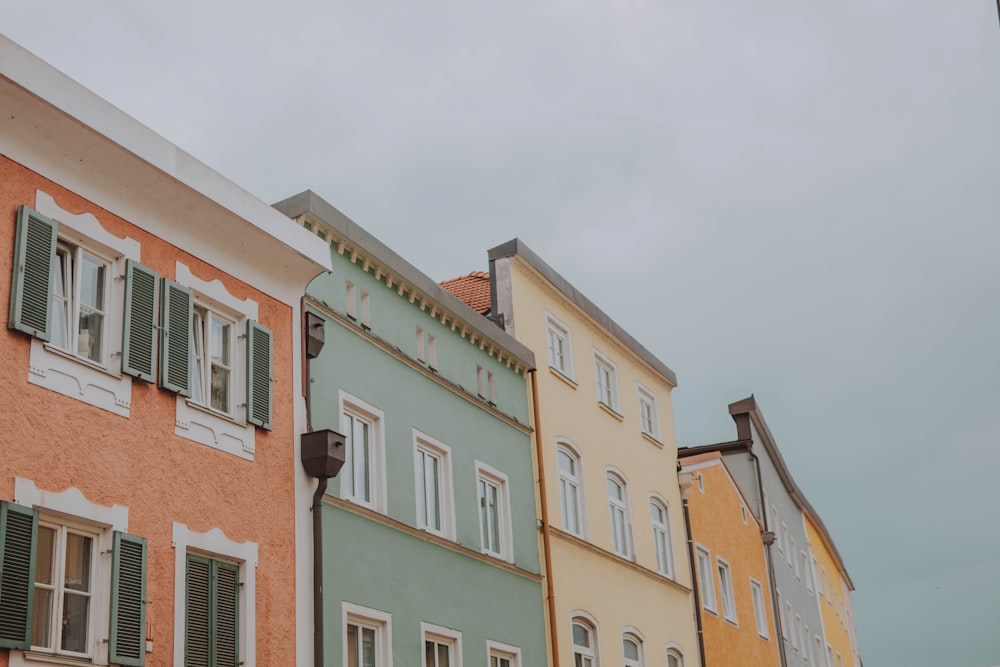 assorted-color concrete building