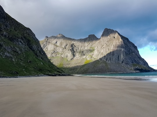 overlooking mountain beside body of water in Kåkernbrua Norway