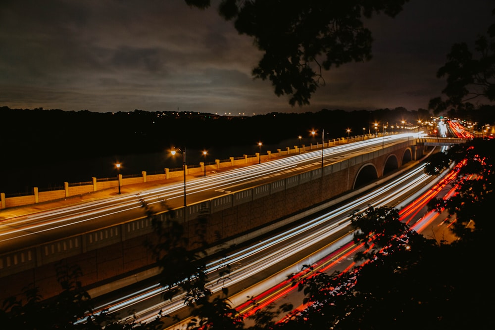 time-lapse photography at night