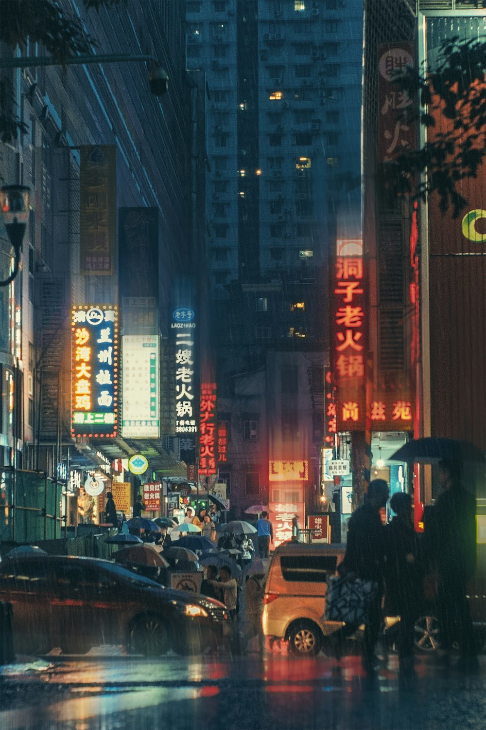 people walking on street during nighttime