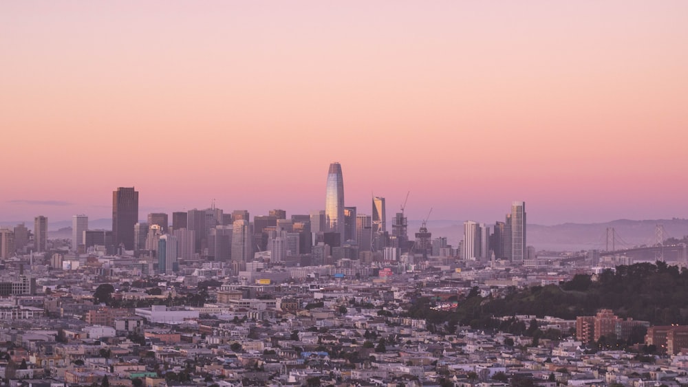 aerial photography of city during golden hour