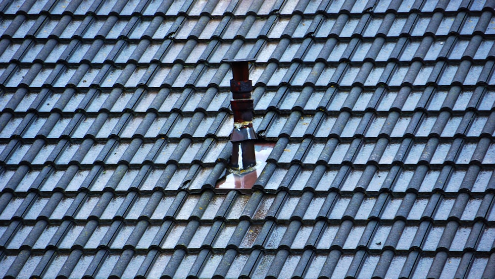 black corrugated roof