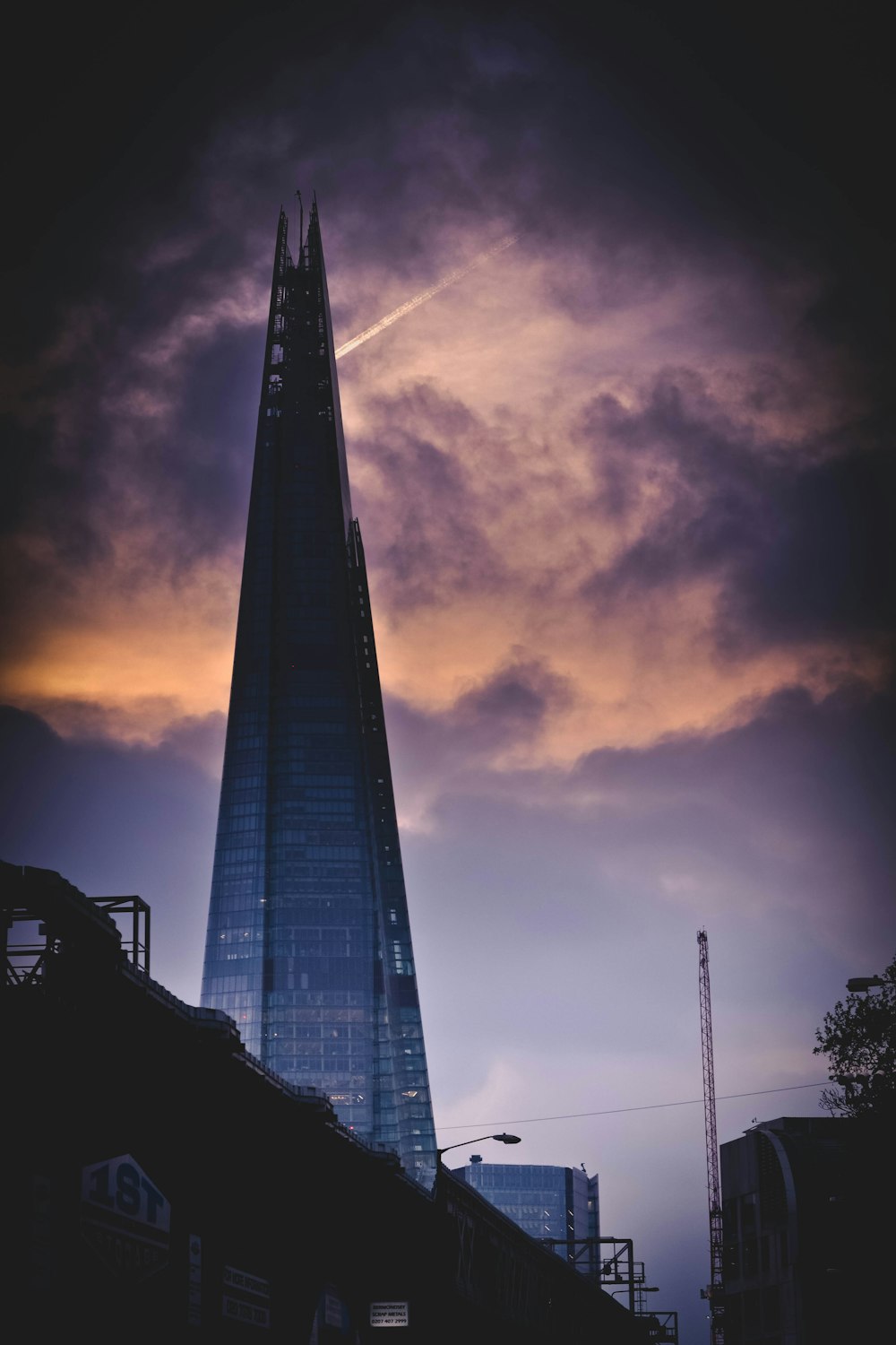 The Shard under cloudy sky