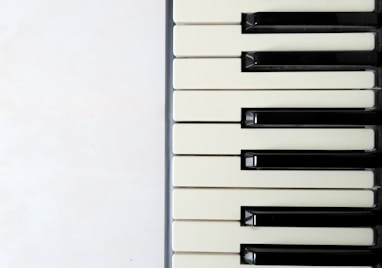 white and black piano keyboard