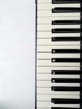 white and black piano keyboard