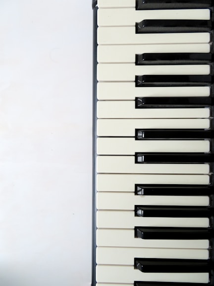 white and black piano keyboard