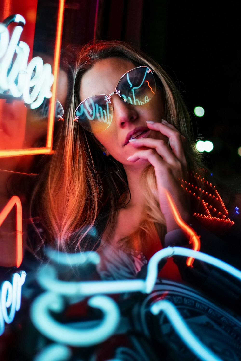 woman taking selfie