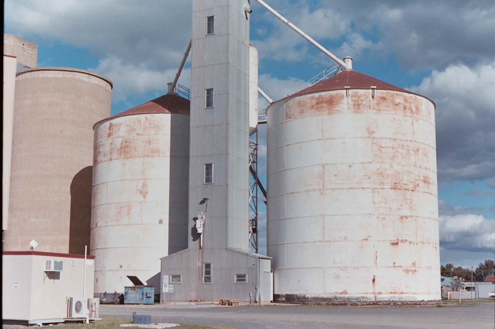 white and brown structures