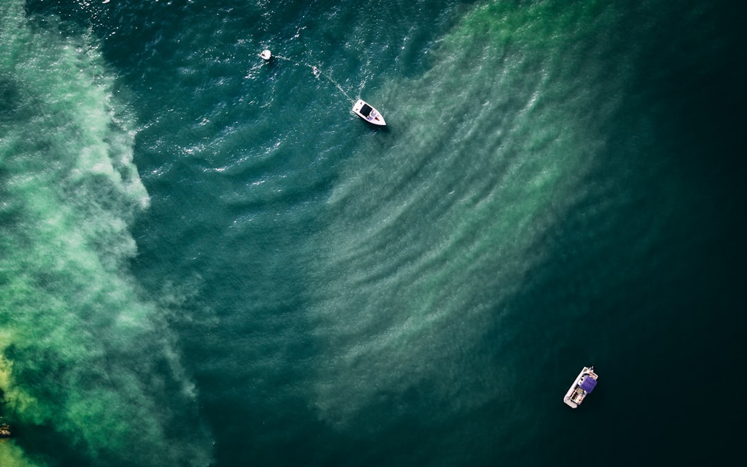 moving white speedboat