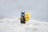 LEGO Batman figurine on white sand at daytime