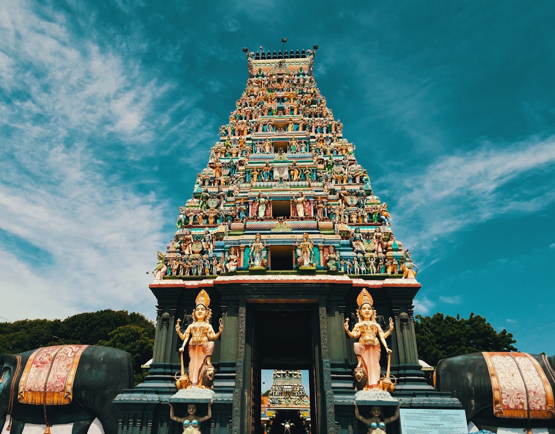 temple under blue sky,