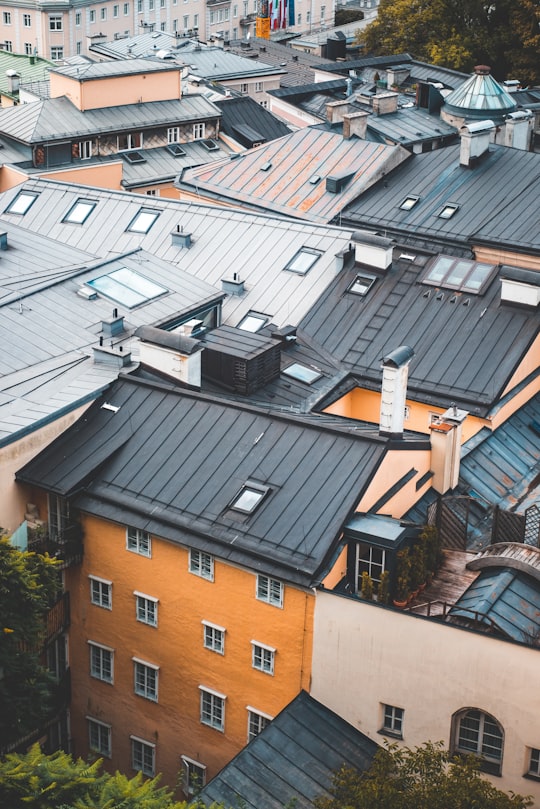 aerial photography of village in Salzburg Austria