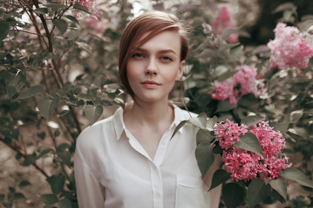 woman near trees and plants