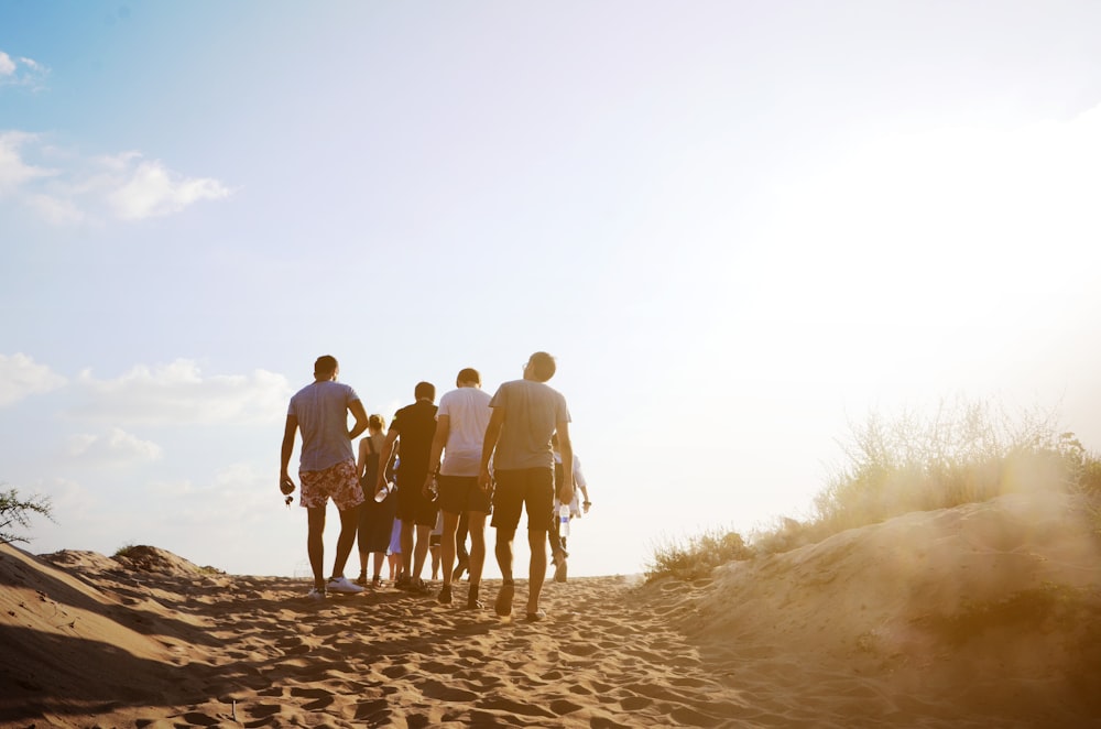 people on sand