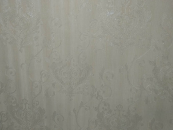 A close-up of intricate wallcovering patterns in a modern office.