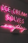 pink ice cream LED sign