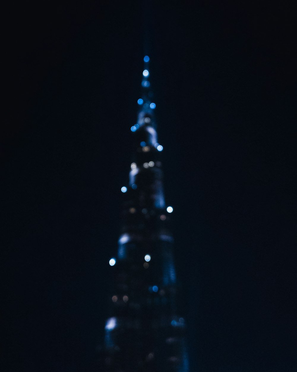 photo of lighted tower