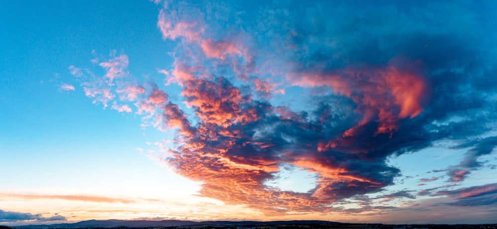 landscape photography of clouds