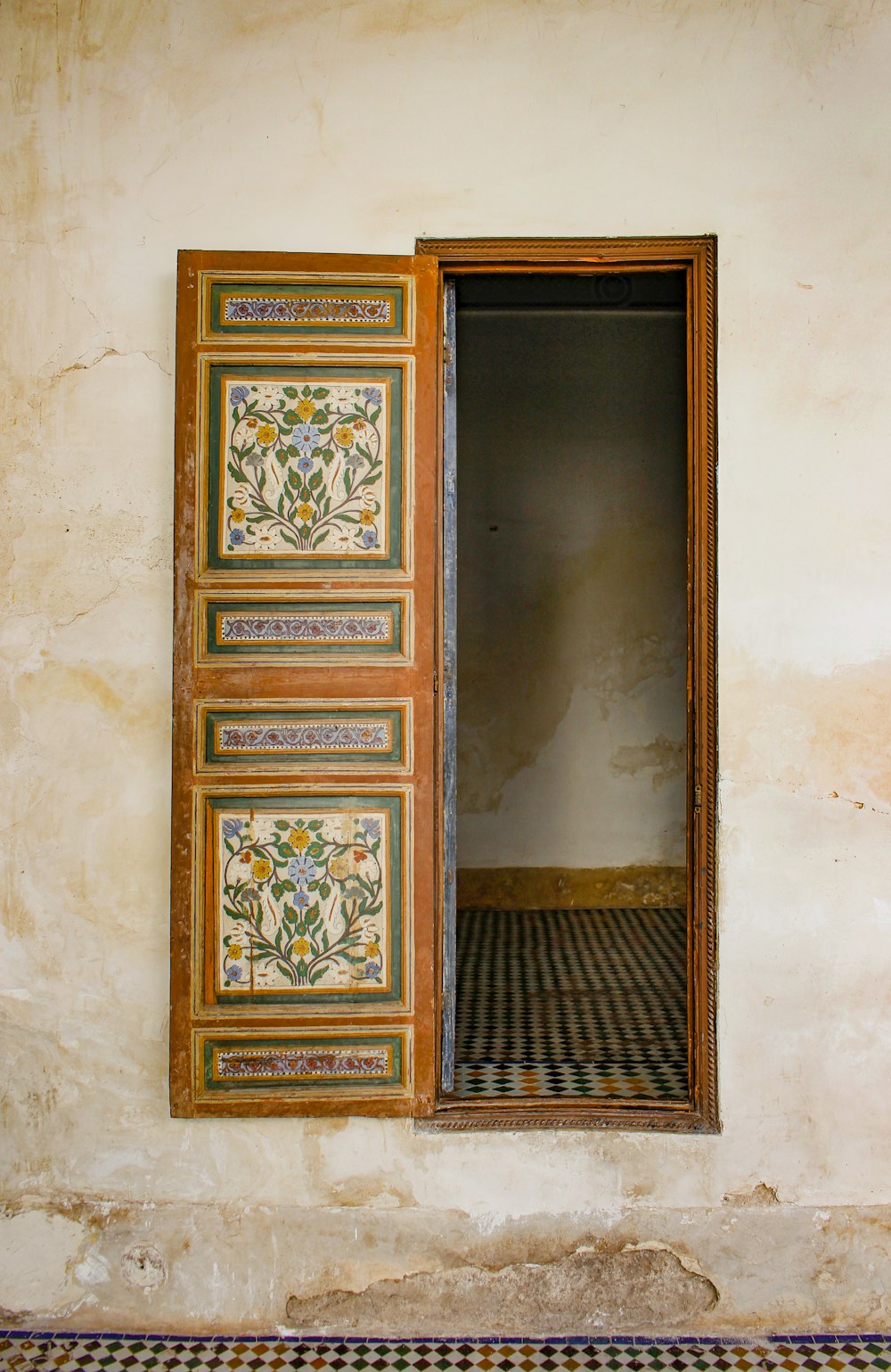 brown wooden door